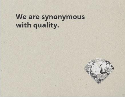 Diamond illustrating HideItalia's focus on quality