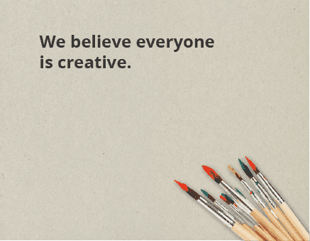 Paintbrushes illustrating creativity