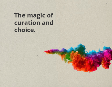 Colour pigments illustrating curation and choice