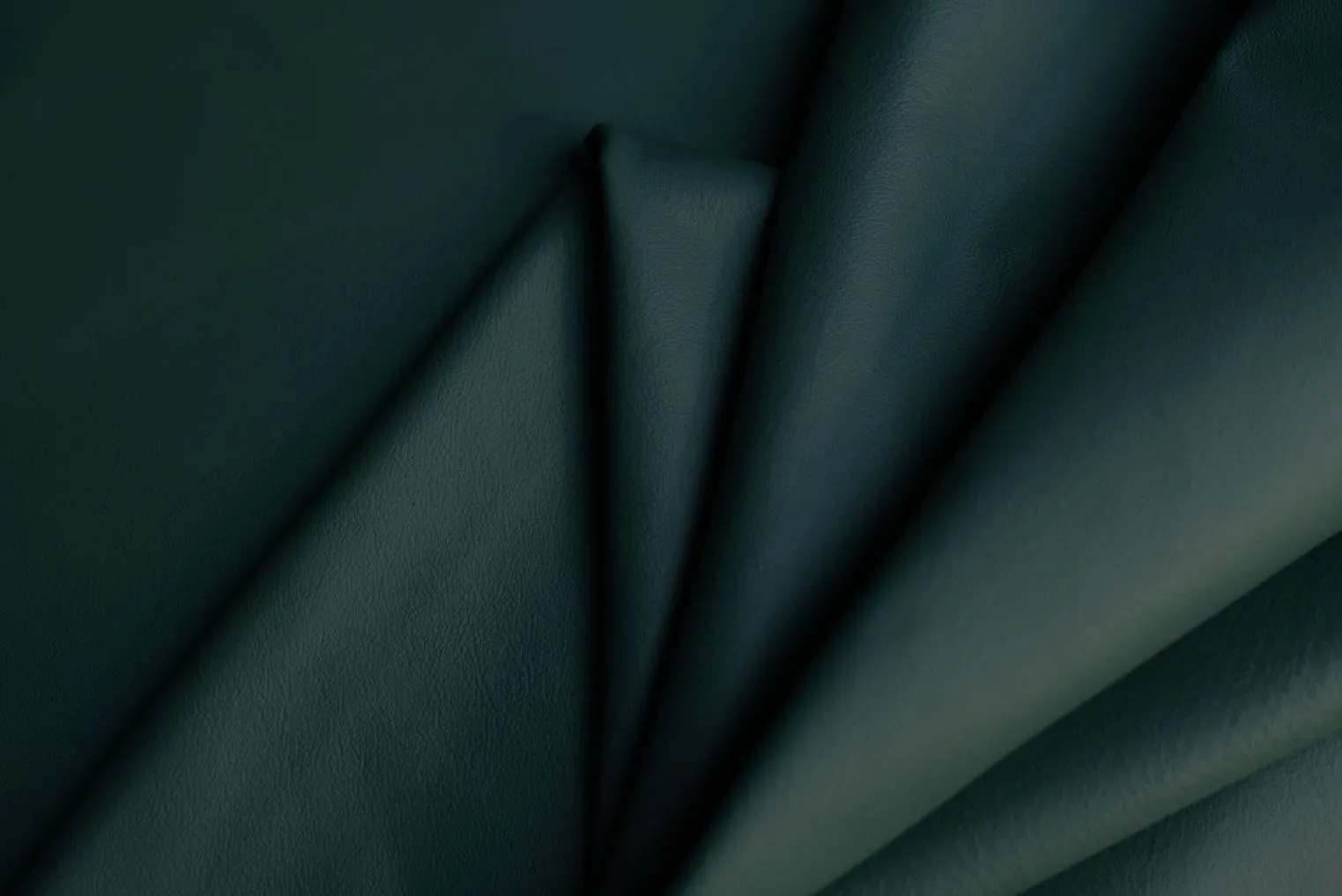 Close-up of cedar green leather